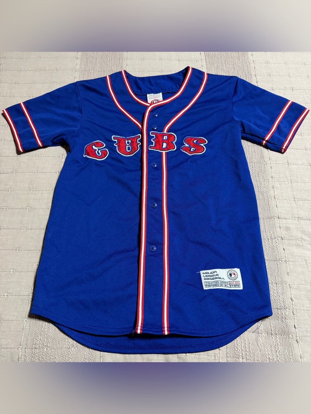 True Fan Genuine Merchandise Vintage Chicago Cubs MLB Youth Baseball Jersey M